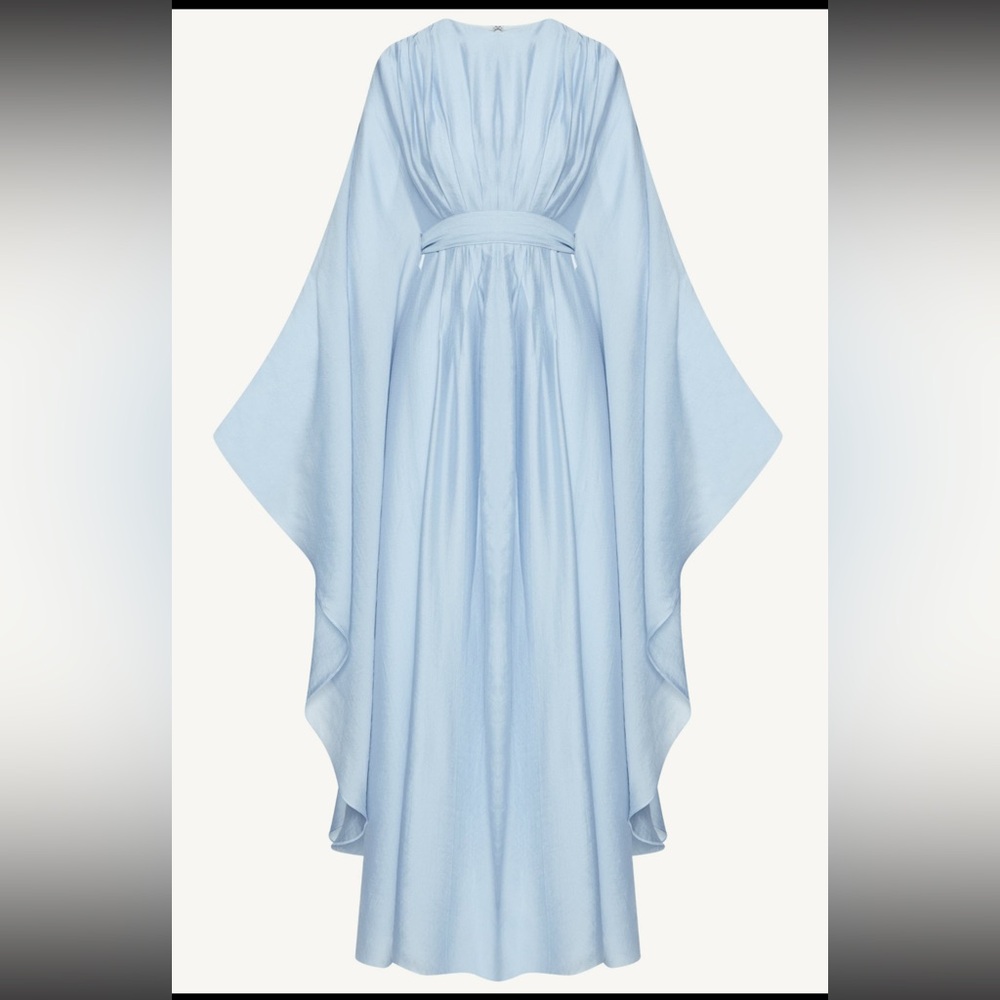 VEILED Collection Aura Pleated Maxi Dress in Powder Blue 💎